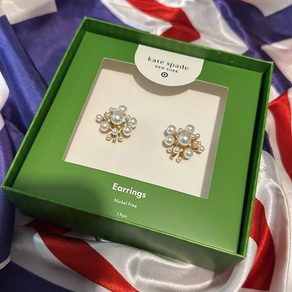 kate spade Jewelry - NWT kate spade new york x target gold tone and pearl burst earrings